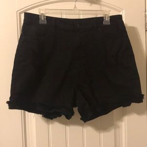 High waisted black shorts